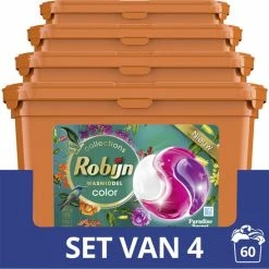 Robijn Paradise Secret 3 In 1 Wascapsules - 4 X 15 Wasbeurten - Voordeelverpakking