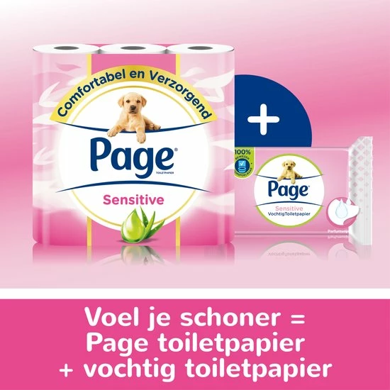 Page Vochtig Toiletpapier - 6 X 74 Stuks - Sensitive Maxi Vochtig Wc Papier - Voordeelverpakking 10 Page Vochtig Toiletpapier - 6 X 74 Stuks - Sensitive Maxi Vochtig Wc Papier - Voordeelverpakking - Afbeelding 10