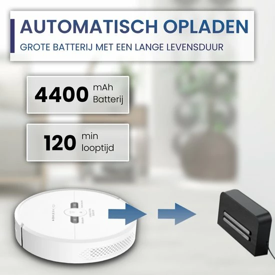 Heevey Robotstofzuiger Met Dweilfunctie - Slimme Navigatie - Automatisch Oplaadstation - Inclusief App & Afstandsbediening 4 Heevey Robotstofzuiger Met Dweilfunctie - Slimme Navigatie - Automatisch Oplaadstation - Inclusief App & Afstandsbediening - Afbeelding 4
