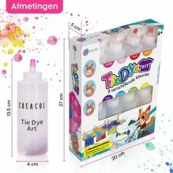 CREACOL Tie Dye Kit – 8 Kleuren 120 Ml – Tie Dye Set – Knutselen Meisjes - Sinterklaas Cadeautjes - 36+ Projecten -SolisVac Plus Shop 550x550 1032