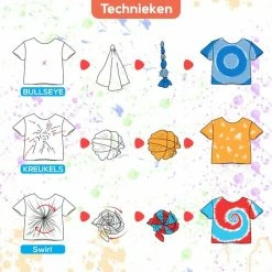 CREACOL Tie Dye Kit – 8 Kleuren 120 Ml – Tie Dye Set – Knutselen Meisjes - Sinterklaas Cadeautjes - 36+ Projecten -SolisVac Plus Shop 550x550 1033
