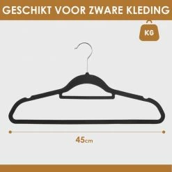 ACAZA - 50 Anti-slip Kleerhangers - Ultra-dunne Kledinghangers Met Fluweel - Kapstokken - Zwart 11 ACAZA - 50 Anti-slip Kleerhangers - Ultra-dunne Kledinghangers Met Fluweel - Kapstokken - Zwart -SolisVac Plus Shop 550x550 1039