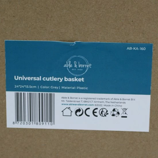 Universele Bestekmand - Bestekmand Vaatwasser - Bestekhouder - Bestekmand - Grijs - Able & Borret 3 Universele Bestekmand - Bestekmand Vaatwasser - Bestekhouder - Bestekmand - Grijs - Able & Borret - Afbeelding 3