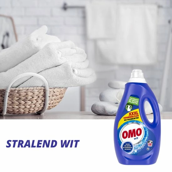 Omo Vloeibaar Wasmiddel Wit - 100 Wasbeurten - Grootverpakking 6 Omo Vloeibaar Wasmiddel Wit - 100 Wasbeurten - Grootverpakking - Afbeelding 6