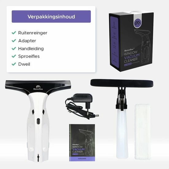 Motionflow Vacuüm Raamwisser - Elektrische Ruitenreiniger Met Inwasser - Oplaadbaar 12 Motionflow Vacuüm Raamwisser - Elektrische Ruitenreiniger Met Inwasser - Oplaadbaar - Afbeelding 12