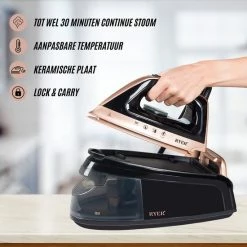 RYER Stoomstrijkijzer Met Stoomgenerator - Iron - Keramische Zoolplaat 13 RYER Stoomstrijkijzer Met Stoomgenerator - Iron - Keramische Zoolplaat -SolisVac Plus Shop 550x550 1186