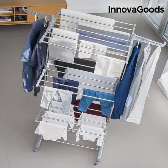 Innovagoods OPVOUWBARE WASLIJN MET WIELEN (18 STANGEN) - Waslijn - Waslijn Uittrekbaar - Drooglijn - Droogtoren - Wasrek Inklapbaar - Wasrek - Droogrek 5 Innovagoods OPVOUWBARE WASLIJN MET WIELEN (18 STANGEN) - Waslijn - Waslijn Uittrekbaar - Drooglijn - Droogtoren - Wasrek Inklapbaar - Wasrek - Droogrek - Afbeelding 5