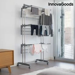 Innovagoods OPVOUWBARE WASLIJN MET WIELEN (18 STANGEN) - Waslijn - Waslijn Uittrekbaar - Drooglijn - Droogtoren - Wasrek Inklapbaar - Wasrek - Droogrek 14 Innovagoods OPVOUWBARE WASLIJN MET WIELEN (18 STANGEN) - Waslijn - Waslijn Uittrekbaar - Drooglijn - Droogtoren - Wasrek Inklapbaar - Wasrek - Droogrek -SolisVac Plus Shop 550x550 1205