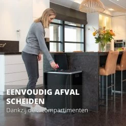 Duo Prullenbak 60 Liter Homra Quickx - 2-vaks Afvalscheidings Pedaalemmer Van Homra – 60 Liter (2x30 L) Vuilbak – Zwarte Afvalemmer Met 2 Vakken - RVS - Vuilnisbak Keuken - Hygiënisch Afval Scheiden - Zwart - Pedaal Prullenbak - Vuilnisemmer 16 Duo Prullenbak 60 Liter Homra Quickx - 2-vaks Afvalscheidings Pedaalemmer Van Homra – 60 Liter (2x30 L) Vuilbak – Zwarte Afvalemmer Met 2 Vakken - RVS - Vuilnisbak Keuken - Hygiënisch Afval Scheiden - Zwart - Pedaal Prullenbak - Vuilnisemmer -SolisVac Plus Shop 550x550 1246
