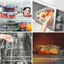 KitchenBrothers Meal Prep Bakjes - Luchtdicht - BPA Vrij - 1L - Glas - 5 Stuks -SolisVac Plus Shop 550x550 1277