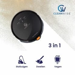 CleanWise - D2 Deluxe - Robotstofzuiger Met Dweilfunctie - Dweilrobot - Robot Stofzuiger - Stofzuiger Robot - Robotstofzuiger Met Laadstation - Black Friday 2022 -SolisVac Plus Shop 550x550 1292