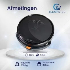 CleanWise - D2 Deluxe - Robotstofzuiger Met Dweilfunctie - Dweilrobot - Robot Stofzuiger - Stofzuiger Robot - Robotstofzuiger Met Laadstation - Black Friday 2022 -SolisVac Plus Shop 550x550 1294