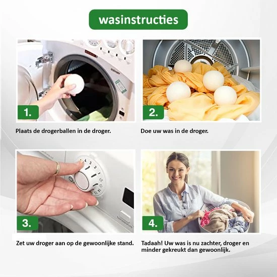 Droger Ballen Wol - Wasdroger Herbruikbare Wollen Droger Ballen - Droogballen Voor Snellere Droogtijd- Set 6 Stuks - Swilix 5 Droger Ballen Wol - Wasdroger Herbruikbare Wollen Droger Ballen - Droogballen Voor Snellere Droogtijd- Set 6 Stuks - Swilix - Afbeelding 5