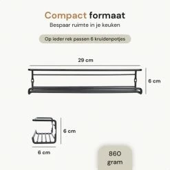 Comforder Kruidenrek Ophangbaar - Kruiden Organizer - 4 Kruidenrekken - Voor 24 Kruidenpotjes - Zwart 18 Comforder Kruidenrek Ophangbaar - Kruiden Organizer - 4 Kruidenrekken - Voor 24 Kruidenpotjes - Zwart -SolisVac Plus Shop 550x550 1342