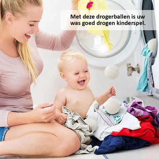 Droger Ballen Wol - Wasdroger Herbruikbare Wollen Droger Ballen - Droogballen Voor Snellere Droogtijd- Set 6 Stuks - Swilix 8 Droger Ballen Wol - Wasdroger Herbruikbare Wollen Droger Ballen - Droogballen Voor Snellere Droogtijd- Set 6 Stuks - Swilix - Afbeelding 8