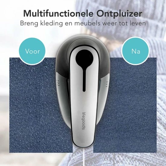 LifeGoods Elektrische Pluizenverwijderaar - Draadloos - 2 Extra Opzetstukken - Zwart 7 LifeGoods Elektrische Pluizenverwijderaar - Draadloos - 2 Extra Opzetstukken - Zwart - Afbeelding 7