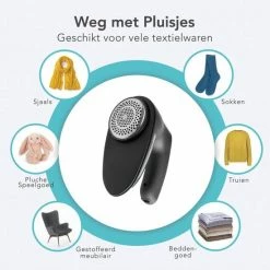 LifeGoods Elektrische Pluizenverwijderaar - Draadloos - 2 Extra Opzetstukken - Zwart 16 LifeGoods Elektrische Pluizenverwijderaar - Draadloos - 2 Extra Opzetstukken - Zwart -SolisVac Plus Shop 550x550 140