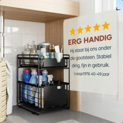 Clear Living Gootsteenkast Organizer - Keukenkast Organizer - Keuken Organizer - Gootsteen Organizer - Zwart 19 Clear Living Gootsteenkast Organizer - Keukenkast Organizer - Keuken Organizer - Gootsteen Organizer - Zwart -SolisVac Plus Shop 550x550 1404