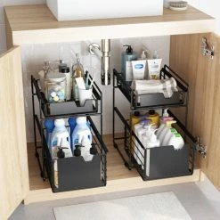 Clear Living Gootsteenkast Organizer - Keukenkast Organizer - Keuken Organizer - Gootsteen Organizer - Zwart 22 Clear Living Gootsteenkast Organizer - Keukenkast Organizer - Keuken Organizer - Gootsteen Organizer - Zwart -SolisVac Plus Shop 550x550 1407
