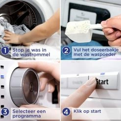 Witte Reus Waspoeder - Halfjaarverpakking - 90 Wasbeurten -SolisVac Plus Shop 550x550 141