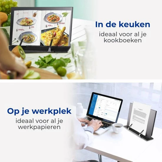 Soothe 7-Traps Verstelbare Boekenstandaard – Kookboekstandaard – Boekenhouder – Tablethouder – Documentenhouder – Zwart Metaal 4 Soothe 7-Traps Verstelbare Boekenstandaard – Kookboekstandaard – Boekenhouder – Tablethouder – Documentenhouder – Zwart Metaal - Afbeelding 4