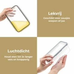 Vershoudbakjes - Meal Prep Bakjes - Lunchbox - Diepvriesbakjes - Vershouddoos - 5 Stuks - 1050ML - BPA Vrij - Stosh -SolisVac Plus Shop 550x550 1452