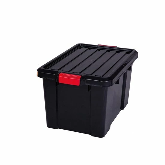 IRIS OHYAMA IRIS Powerbox Opbergbox - 50L - 3 Stuks - Zwart/Rood 2 IRIS OHYAMA IRIS Powerbox Opbergbox - 50L - 3 Stuks - Zwart/Rood - Afbeelding 2