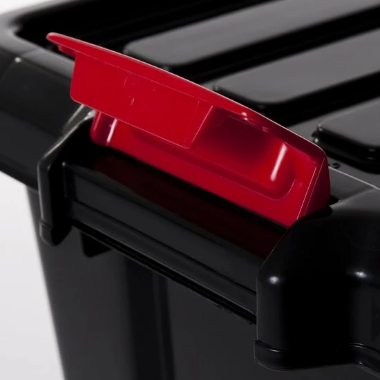IRIS OHYAMA IRIS Powerbox Opbergbox - 50L - 3 Stuks - Zwart/Rood 5 IRIS OHYAMA IRIS Powerbox Opbergbox - 50L - 3 Stuks - Zwart/Rood - Afbeelding 5