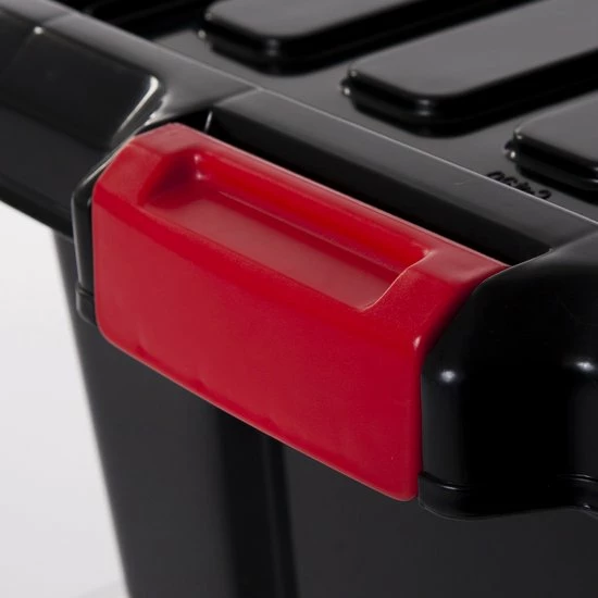 IRIS OHYAMA IRIS Powerbox Opbergbox - 50L - 3 Stuks - Zwart/Rood 6 IRIS OHYAMA IRIS Powerbox Opbergbox - 50L - 3 Stuks - Zwart/Rood - Afbeelding 6