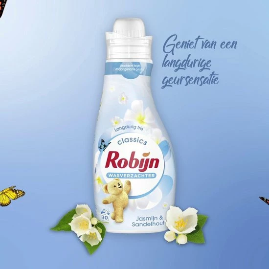 Robijn Jasmijn & Sandelhout Wasverzachter - 8 X 30 Wasbeurten- Voordeelverpakking 2 Robijn Jasmijn & Sandelhout Wasverzachter - 8 X 30 Wasbeurten- Voordeelverpakking - Afbeelding 2
