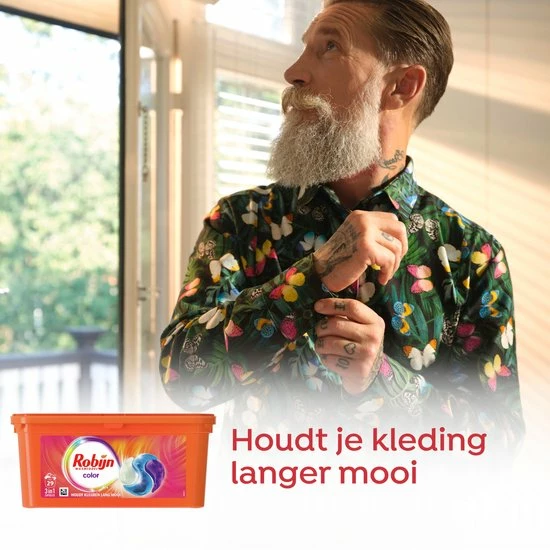 Robijn Color 3 In 1 Wascapsules - 3 X 29 Wasbeurten - Halfjaarbox 7 Robijn Color 3 In 1 Wascapsules - 3 X 29 Wasbeurten - Halfjaarbox - Afbeelding 7
