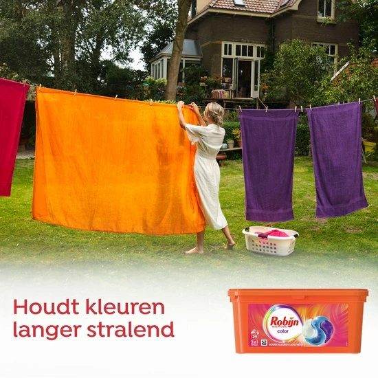 Robijn Color 3 In 1 Wascapsules - 3 X 29 Wasbeurten - Halfjaarbox 9 Robijn Color 3 In 1 Wascapsules - 3 X 29 Wasbeurten - Halfjaarbox - Afbeelding 9