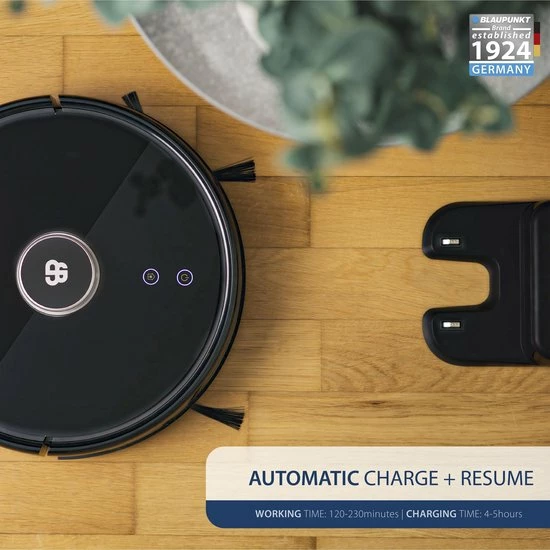 Blaupunkt Bluebot XTREME BPK-VCBB1XTE - Robotstofzuiger Met Dweilfunctie - Laser Navigatie - 3000Pa 6 Blaupunkt Bluebot XTREME BPK-VCBB1XTE - Robotstofzuiger Met Dweilfunctie - Laser Navigatie - 3000Pa - Afbeelding 6