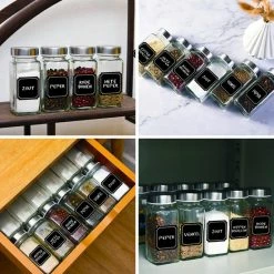 Soothe 24 Glazen Kruidenpotjes Set Met 2 Soorten Strooideksels – Kruidenstrooier – Compleet Pakket Incl Kruidenpotjes Stickers, Krijtstift En Accessoires -SolisVac Plus Shop 550x550 243