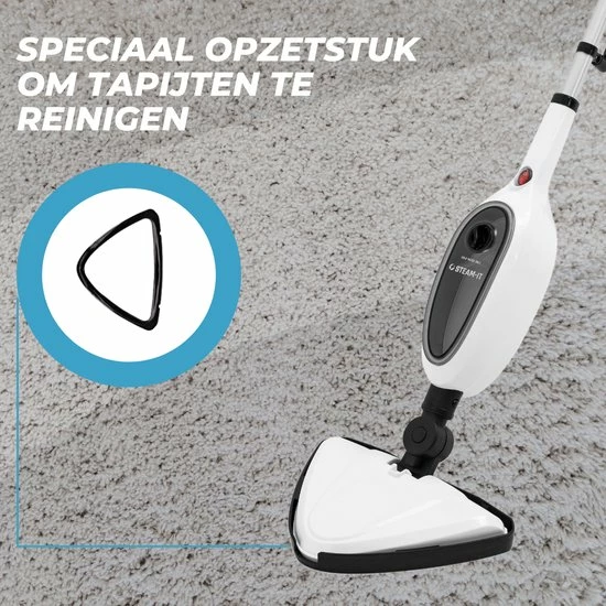 Media Evolution STEAM-IT 2 In 1 Stoomreiniger Én Handstomer - Met Opzetstukken Voor Alle Vloeren, Bank, Badkamer En Tapijt - Wit 5 Media Evolution STEAM-IT 2 In 1 Stoomreiniger Én Handstomer - Met Opzetstukken Voor Alle Vloeren, Bank, Badkamer En Tapijt - Wit - Afbeelding 5