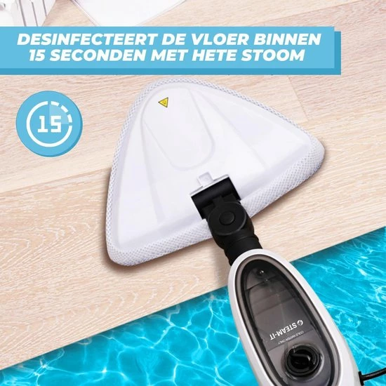 Media Evolution STEAM-IT 2 In 1 Stoomreiniger Én Handstomer - Met Opzetstukken Voor Alle Vloeren, Bank, Badkamer En Tapijt - Wit 7 Media Evolution STEAM-IT 2 In 1 Stoomreiniger Én Handstomer - Met Opzetstukken Voor Alle Vloeren, Bank, Badkamer En Tapijt - Wit - Afbeelding 7