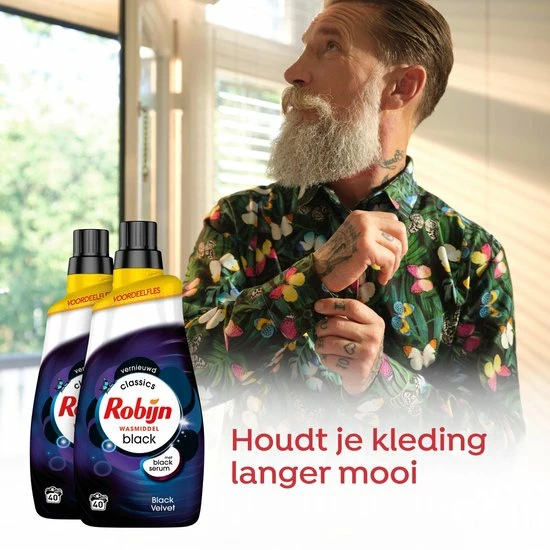 Robijn Klein & Krachtig Black Velvet Vloeibaar Wasmiddel - 2 X 34 Wasbeurten - Voordeelverpakking 5 Robijn Klein & Krachtig Black Velvet Vloeibaar Wasmiddel - 2 X 34 Wasbeurten - Voordeelverpakking - Afbeelding 5