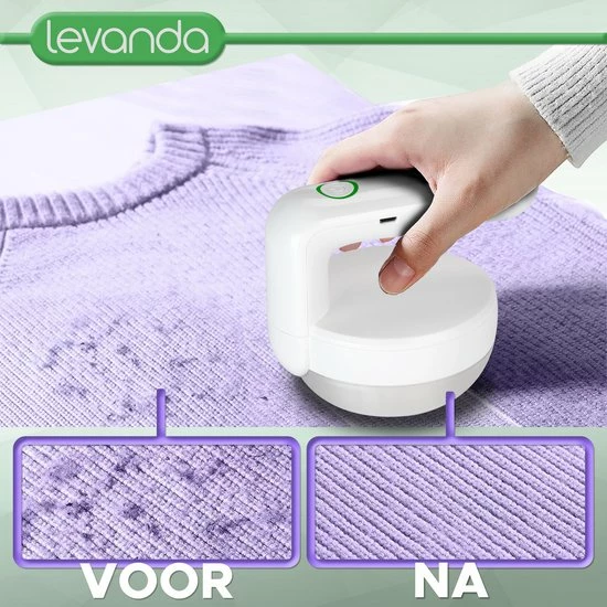 Levanda Elektrische Pluizenverwijderaar Kleding - Ontpluizer Oplaadbaar Pluizentondeuse - Ontpiller Kledingontpluizer Pluizendief Lintremover Pluisjes Verwijdreraar Pillerkiller 2 Levanda Elektrische Pluizenverwijderaar Kleding - Ontpluizer Oplaadbaar Pluizentondeuse - Ontpiller Kledingontpluizer Pluizendief Lintremover Pluisjes Verwijdreraar Pillerkiller - Afbeelding 2