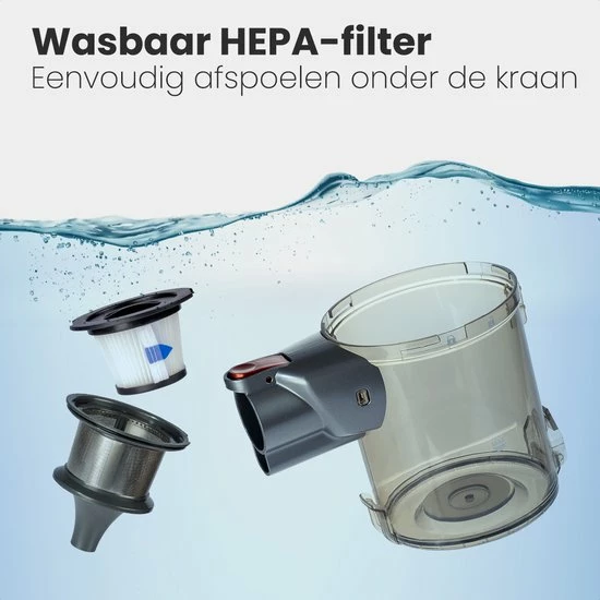 Auronic Steelstofzuiger - Draadloos - 4-in-1 - Op Batterij - 160W - Rood/Grijs 10 Auronic Steelstofzuiger - Draadloos - 4-in-1 - Op Batterij - 160W - Rood/Grijs - Afbeelding 10