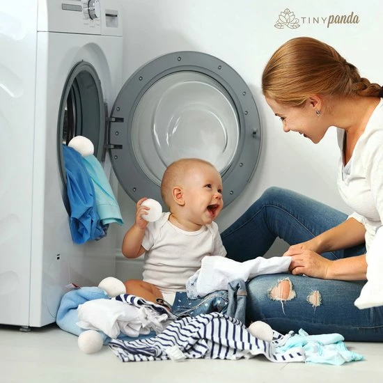 Droger Ballen XL 6 Stuks Inclusief Lavendelolie – Zero Waste Dryer Balls - Duurzaam – Wasverzachter – Herbruikbare Drogerballen – Droogt De Was Sneller – Tiny Panda 10 Droger Ballen XL 6 Stuks Inclusief Lavendelolie – Zero Waste Dryer Balls - Duurzaam – Wasverzachter – Herbruikbare Drogerballen – Droogt De Was Sneller – Tiny Panda - Afbeelding 10