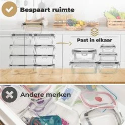 Vershoudbakjes - Meal Prep Bakjes - Lunchbox - Diepvriesbakjes - Vershouddoos - Vershoudbakjes Set - Plastic Bakjes - Voedselcontainer - Magnetron Bakjes Met Deksel - 16 Stuks - BPA Vrij - Stosh 15 Vershoudbakjes - Meal Prep Bakjes - Lunchbox - Diepvriesbakjes - Vershouddoos - Vershoudbakjes Set - Plastic Bakjes - Voedselcontainer - Magnetron Bakjes Met Deksel - 16 Stuks - BPA Vrij - Stosh -SolisVac Plus Shop 550x550 472
