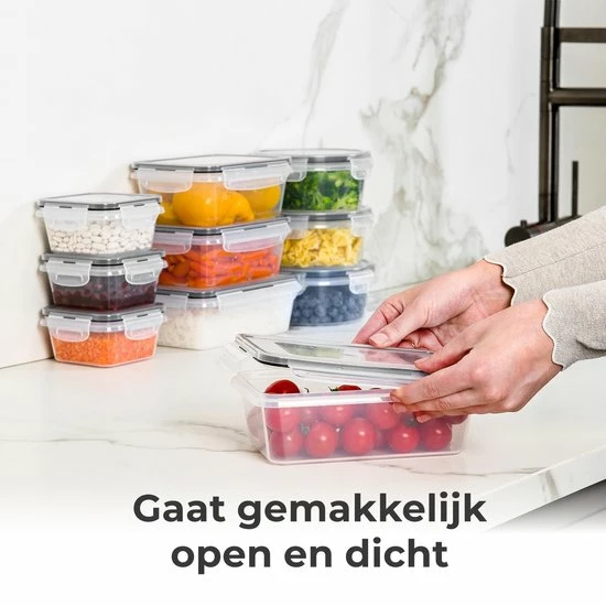 Vershoudbakjes - Meal Prep Bakjes - Lunchbox - Diepvriesbakjes - Vershouddoos - Vershoudbakjes Set - Plastic Bakjes - Voedselcontainer - Magnetron Bakjes Met Deksel - 16 Stuks - BPA Vrij - Stosh 11 Vershoudbakjes - Meal Prep Bakjes - Lunchbox - Diepvriesbakjes - Vershouddoos - Vershoudbakjes Set - Plastic Bakjes - Voedselcontainer - Magnetron Bakjes Met Deksel - 16 Stuks - BPA Vrij - Stosh - Afbeelding 11