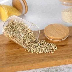 Quality Needz - Kruidenpotjes - 250 ML - Glazen Potjes Met Deksel - 10 Delige Set - BPA-vrij - Gratis Pen & Herschrijfbare Stickers -SolisVac Plus Shop 550x550 479