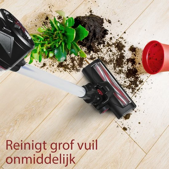 PRIMO Stofzuiger Zonder Zak PR504SV - 3-in-1 Steelstofzuiger Draadloos - Kruimelzuiger - HEPA Filter - Zwart/Rood 3 PRIMO Stofzuiger Zonder Zak PR504SV - 3-in-1 Steelstofzuiger Draadloos - Kruimelzuiger - HEPA Filter - Zwart/Rood - Afbeelding 3