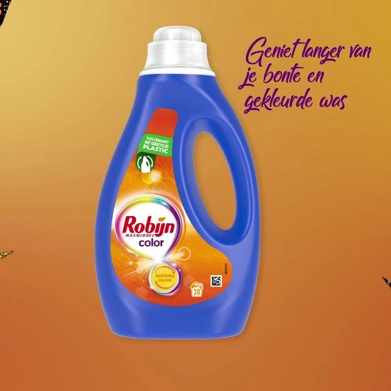 Robijn Color Vloeibaar Wasmiddel - 6 X 20 Wasbeurten - Voordeelverpakking 2 Robijn Color Vloeibaar Wasmiddel - 6 X 20 Wasbeurten - Voordeelverpakking - Afbeelding 2