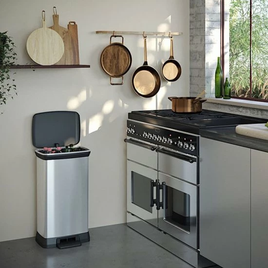 Curver Deco Bin Duo Prullenbak - Rechthoekig - 23L + 23L - Zilver Metallic 13 Curver Deco Bin Duo Prullenbak - Rechthoekig - 23L + 23L - Zilver Metallic - Afbeelding 13