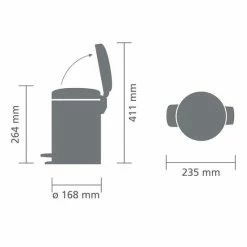 Brabantia NewIcon Prullenbak - 3 L - Matt Black 14 Brabantia NewIcon Prullenbak - 3 L - Matt Black -SolisVac Plus Shop 550x550 539