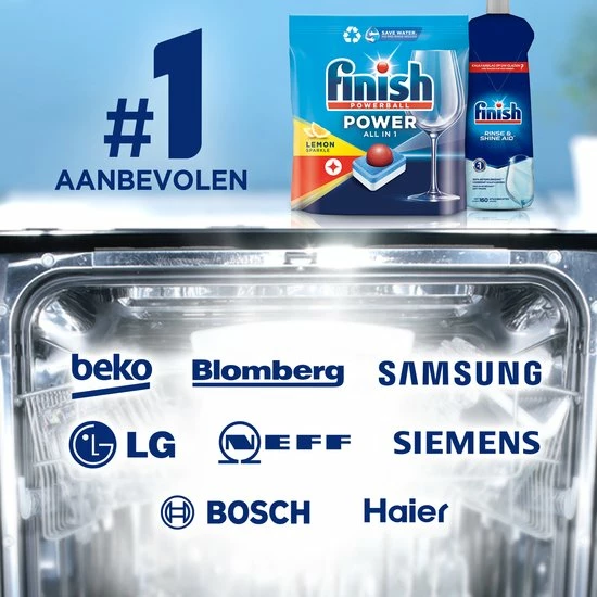Finish Power All In One Citroen Vaatwastabletten - 100 Stuks 6 Finish Power All In One Citroen Vaatwastabletten - 100 Stuks - Afbeelding 6