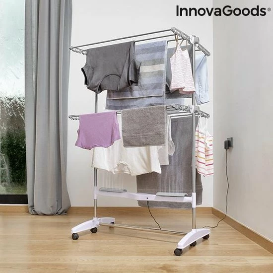 Innovagoods Droogrek - Elektrische Droogrek - Wasrek - Opvouwbaar Droogrek - Natuurlijke Luchtstroom - Drying Rack 6 Innovagoods Droogrek - Elektrische Droogrek - Wasrek - Opvouwbaar Droogrek - Natuurlijke Luchtstroom - Drying Rack - Afbeelding 6