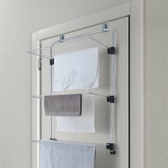 Tomado - Metaltex Metaltex Gale Droogrek - 11m Drooglengte - Ophangbaar Aan Deur - Zilvergrijs 6 Tomado - Metaltex Metaltex Gale Droogrek - 11m Drooglengte - Ophangbaar Aan Deur - Zilvergrijs - Afbeelding 6